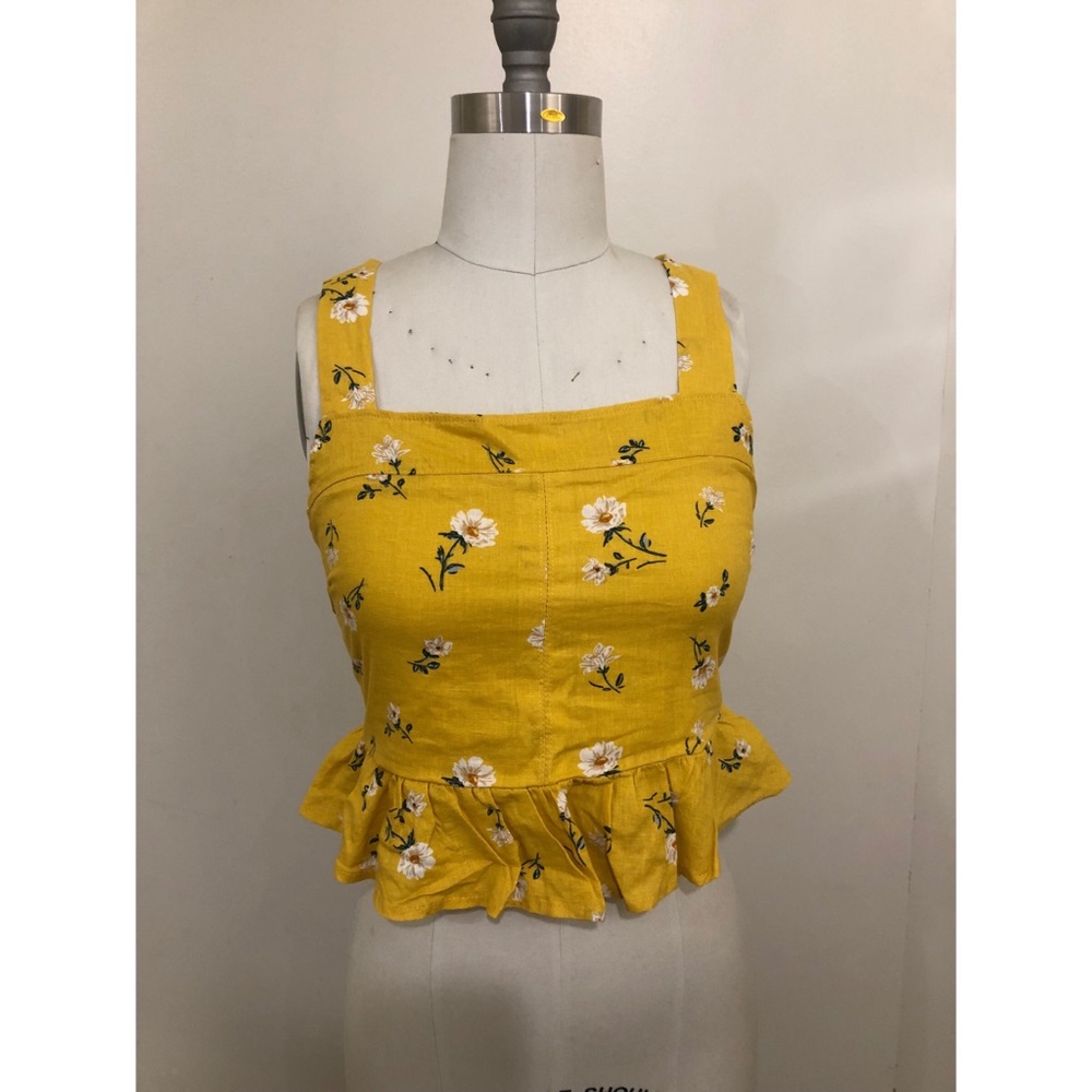 Yellow crop top